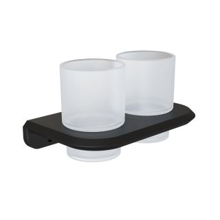 Стакан для ванной комнаты двойной Knotlor SC1032BL, черный